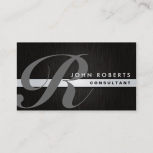 Tarjeta De Visita Metal cepillado moderno elegante profesional del