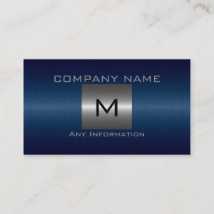 Tarjeta De Visita Metal de acero inoxidable plateado