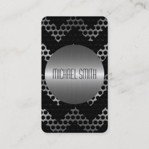 Tarjeta De Visita Metal de plata 3 del acero inoxidable