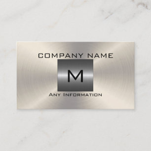 Tarjeta De Visita Metal de plata del acero inoxidable