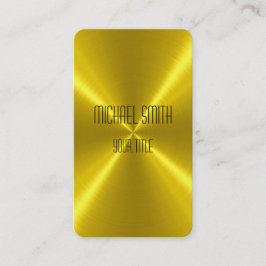 Tarjeta De Visita Metal del acero del oro