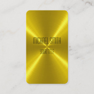 Tarjeta De Visita Metal del acero del oro