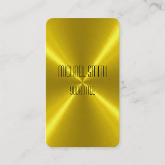 Tarjeta De Visita Metal del acero del oro