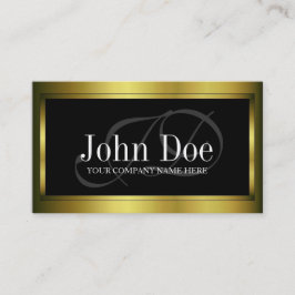 Tarjeta De Visita Metal del oro de YourJobTitle metálico