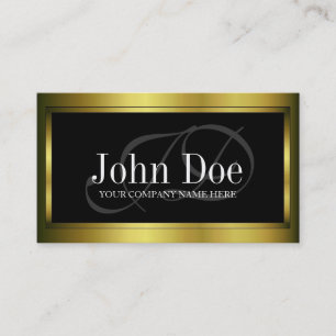 Tarjeta De Visita Metal del oro de YourJobTitle metálico