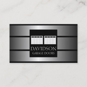 Tarjeta De Visita Metal metálico de Garage Door Company