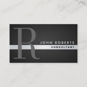 Tarjeta De Visita Metal moderno elegante profesional negro del