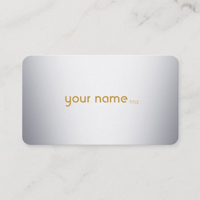 Tarjeta De Visita Metal moderno minimalista (Anverso)