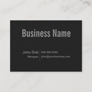 Tarjeta De Visita Metal negro simple