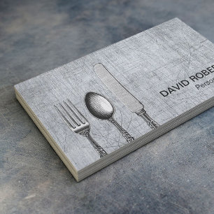 Tarjeta De Visita Metal personal del abastecimiento de los cubiertos