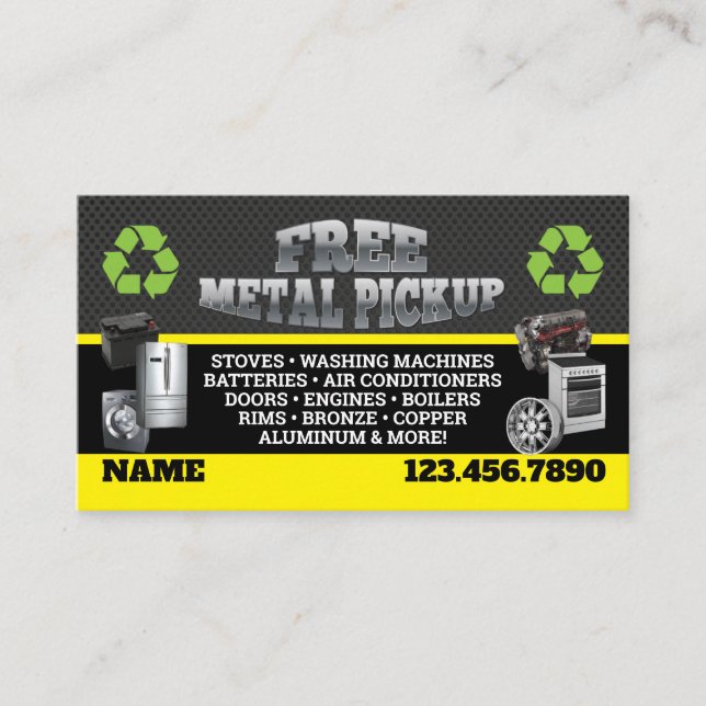 Tarjeta De Visita Metal Pick up Business Cards - English-Spanish (Anverso)