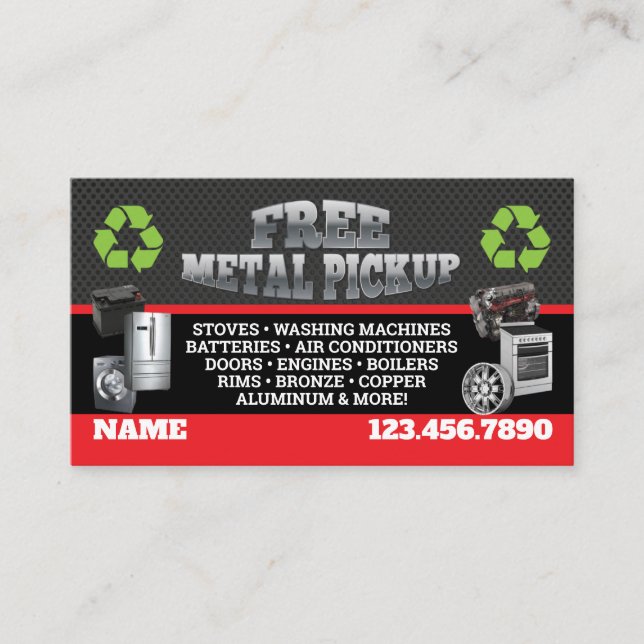 Tarjeta De Visita Metal Pick up Business Cards - English-Spanish (Anverso)