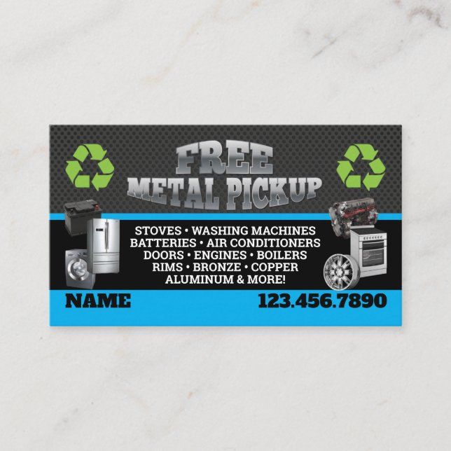Tarjeta De Visita Metal Pick up Business Cards - English-Spanish (Anverso)