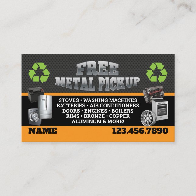 Tarjeta De Visita Metal Pick up Business Cards - English-Spanish (Anverso)