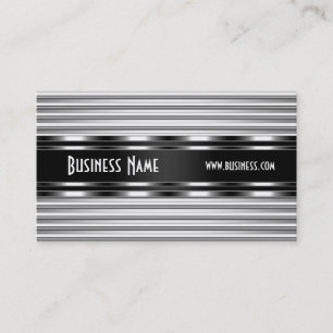 Tarjeta de visita metal plata negro blanco