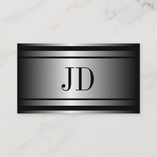 Tarjeta De Visita Metal plateado del arquitecto metálico