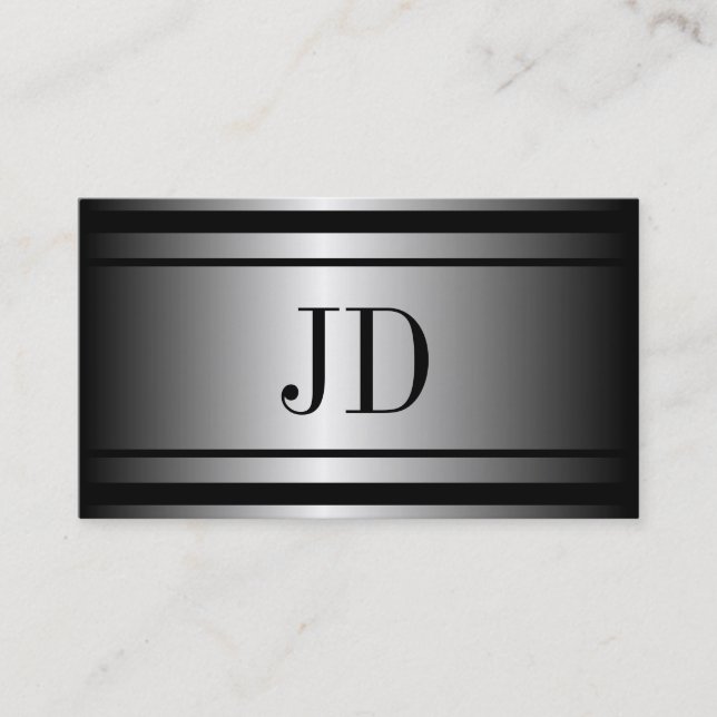 Tarjeta De Visita Metal plateado del arquitecto metálico (Anverso)