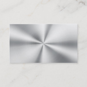 Tarjeta De Visita Metal plateado llano moderno elegante profesional