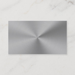 Tarjeta De Visita Metal plateado llano moderno elegante profesional