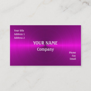 Tarjeta De Visita Metal rosado cepillado