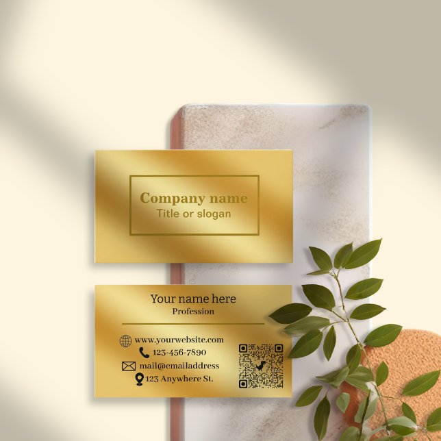 Tarjeta de visita metálica de oro de lujo (Subido por el creador)