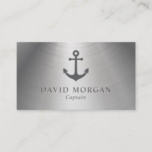 Tarjeta de visita metálica del capitán del barco A