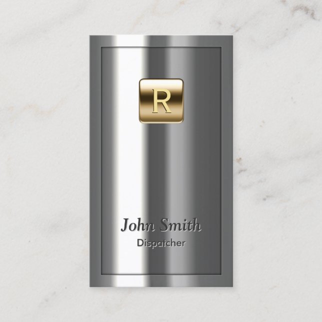 Tarjeta de visita metálica del despachador del (Anverso)