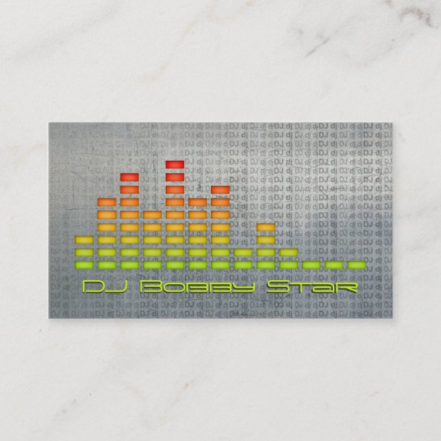 Tarjeta de visita metálica del equalizador fresco (Anverso)