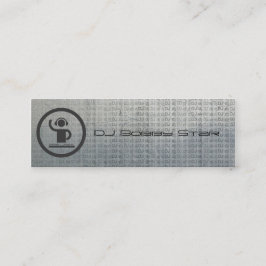 Tarjeta de visita metálica del icono fresco de DJ