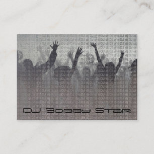 Tarjeta de visita metálica fresca de DJ