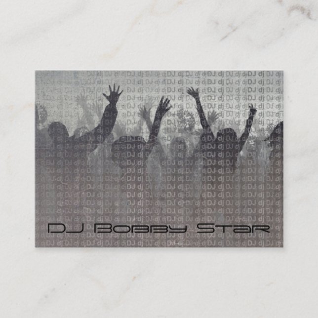 Tarjeta de visita metálica fresca de DJ (Anverso)