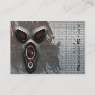 Tarjeta de visita metálica fresca del grito de DJ