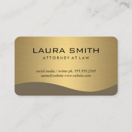 Tarjeta De Visita Metálico de estilo corporativo / oro