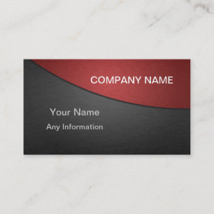 Tarjeta De Visita Metálico de lujo rojo y gris