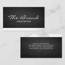 Tarjeta De Visita Metálico oscuro moderno | Fondo moderno