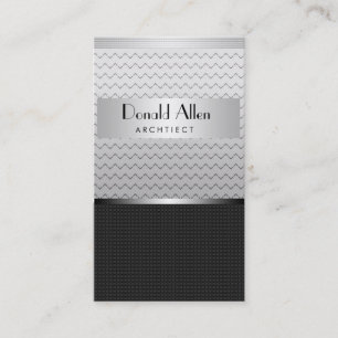 Tarjeta De Visita Metalizado arquitecto negro elegante