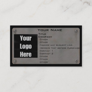 Tarjeta de visita metalizado - con el logotipo