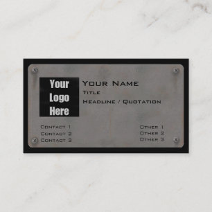 Tarjeta de visita metalizado - con el logotipo III