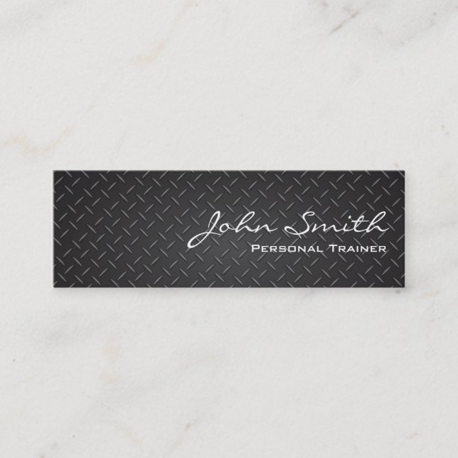 Tarjeta de visita metalizado de acero industrial