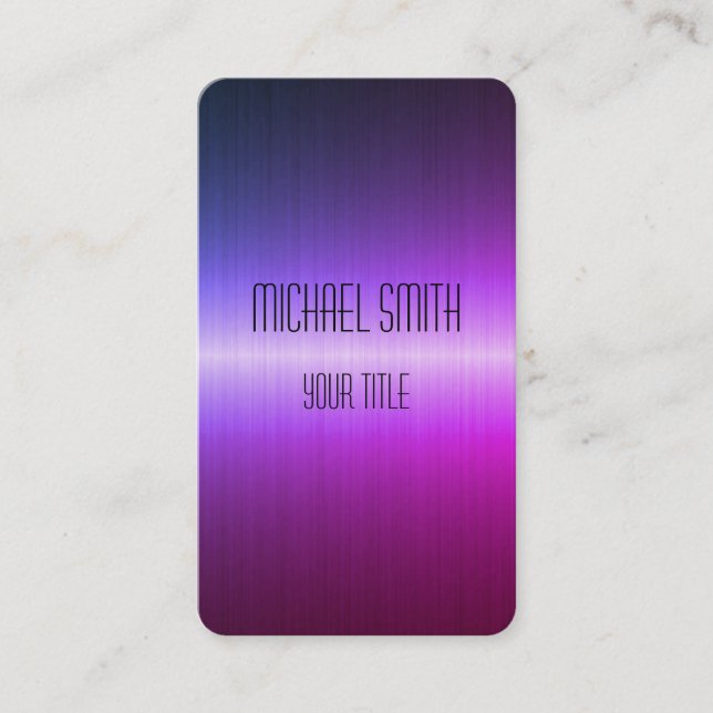 Tarjeta De Visita Metalizado de acero inoxidable Guay #5 (Anverso)