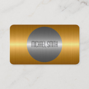 Tarjeta De Visita Metalizado de acero inoxidable Guay Silver y Gold