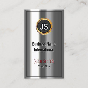 Tarjeta de visita metalizado de la mirada del oro