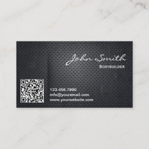 Tarjeta de visita metalizado del Bodybuilding del