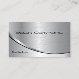 Tarjeta De Visita Metalizado elegante profesional moderno negro plat