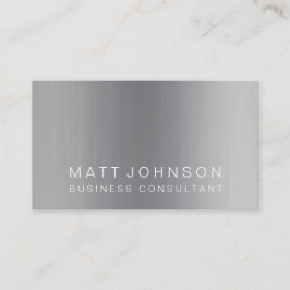 Tarjeta de visita metalizado llana moderna