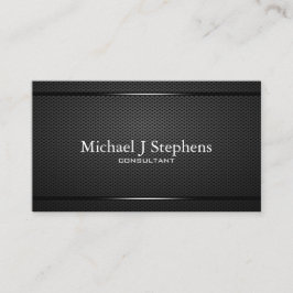 Tarjeta De Visita Metalizado mínimo profesional negro texturizado