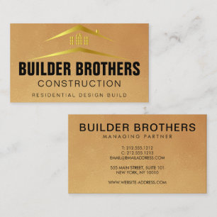 Tarjeta De Visita Metalizado profesional del logotipo de oro del Per