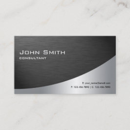 Tarjeta De Visita Metalizado profesional elegante moderno negro