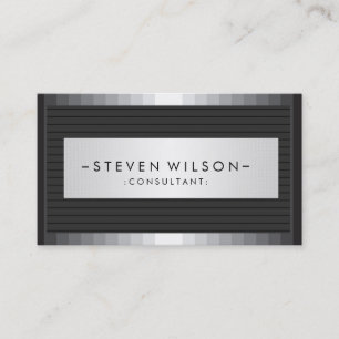 Tarjeta De Visita Metalizado profesional elegante negro