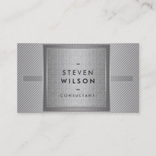 Tarjeta De Visita Metalizado profesional moderno elegante negro
